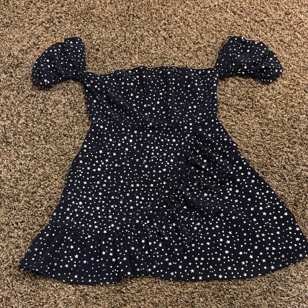 Navy Blue Starry Juniors Dress